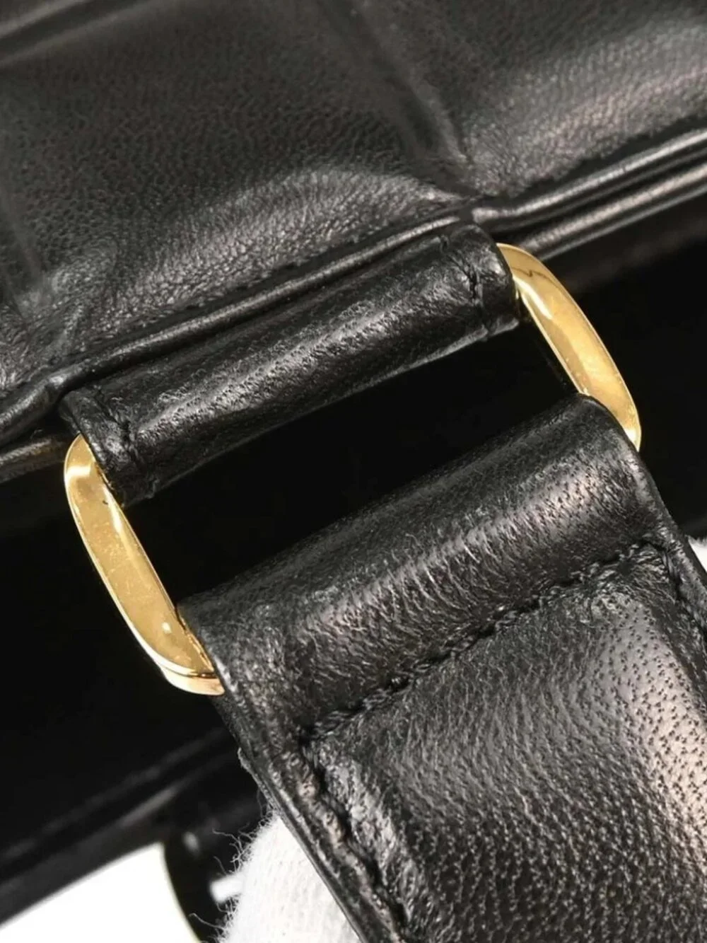 Chanel Black Lambskin Choco Bar Tote Handbag